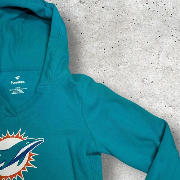Miami Dolphins Gesicki #88 Hoodie Small Women’s Fanatics Teal NFL Pullover - Picture 3 of 11
